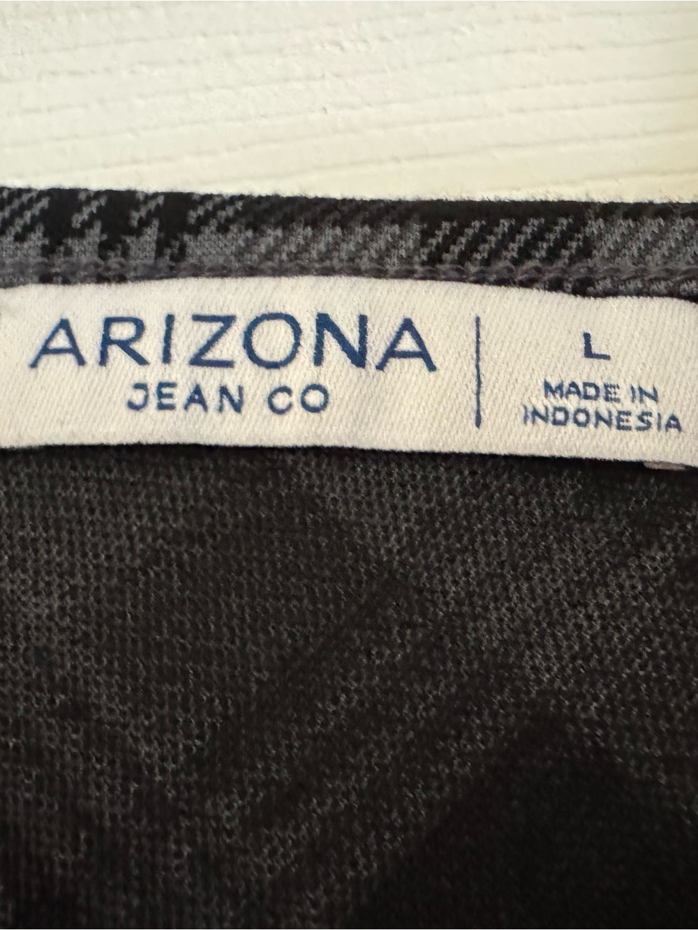 Arizona Jean Company Black & Gray Plaid Slip Dress Size Large - Picture 3 of 8